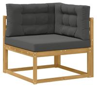 Canapé d'angle d'extérieur vidaXL en polyester blanc