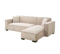 Canapé d'angle droit 3 places droite écru L 247 cm Alphy - Oviala