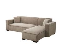 Canapé d'angle droit 3 places droite taupe L 247 cm Alphy - Oviala