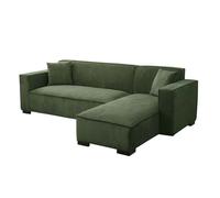 Canapé d'angle droit 3 places droite vert kaki L 247 cm Alphy - Oviala