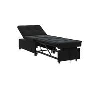 Canape dangle droit convertible ALLURE 1 places en velours noir
