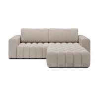 INTENSE DECO Canapé d'angle Droit Convertible Clovis Bouclette Beige