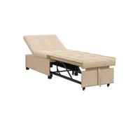 Canape dangle droit convertible GENERIQUE ALLURE 1 places en tissu beige Beige