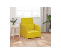 Canape dangle droit convertible GENERIQUE CHILL 1 places en velours jaune jaune
