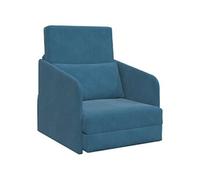 vidaXL Canapé-lit 2 en 1 Bleu 65x80x83 cm Velours