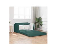 vidaXL Canapé-Lit 110cm Vert foncé Tissu, Canapé-lit Moderne, canapé Ajustable, Meuble Multifonction, Gain de Place, Mini lit inclinable