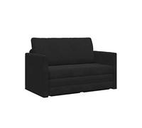 vidaXL Canapé Lit au Sol 2-en-1 Noir 124x204x61 cm Velours