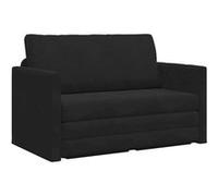 vidaXL Canapé Lit au Sol 2-en-1 Noir 124x204x61 cm Velours