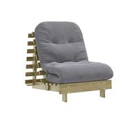 Canape dangle droit convertible Vidaxl wood 2 places en tissu gris