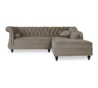 Canapé d'angle Droit Empire Taupe Velours style...