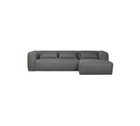 Canapé d'angle droit en tissu gris Bean