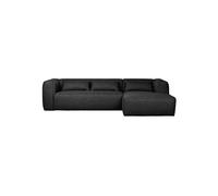 Canapé d'angle droit en tissu gris foncé Bean