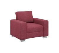 Canape dangle droit fixe vidaxl ALLURE 6 places en lin rouge