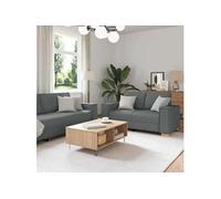 Canape dangle droit fixe vidaxl classique 6 places en lin gris