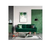 Canape dangle droit fixe GENERIQUE classique 2 places en velours vert