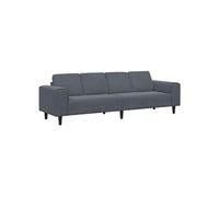 Canape dangle droit fixe GENERIQUE classique 4 places en velours gris gris