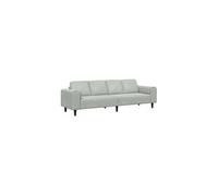 vidaXL Ensemble de canapés 4 places en velours gris clair 250 x 77 x 76 cm