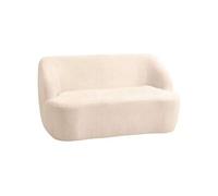 Canape dangle droit fixe GENERIQUE cosy 2 places en tissu bouclette beige