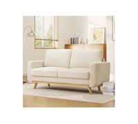 Canape dangle droit fixe GENERIQUE grace 2 places en velours blanc
