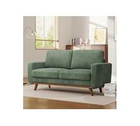 Canape dangle droit fixe GENERIQUE grace 2 places en velours cotele vert