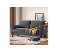 Canape dangle droit fixe GENERIQUE minimum 2 places en velours gris