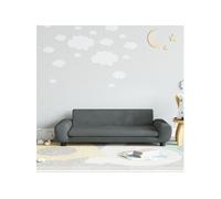 Vidaxl Canapé Pour Enfants Gris Foncé 100x54x33 Cm Velours Gris