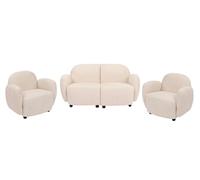 Canape dangle droit fixe Mendler Vertriebs lounge 4 places en tissu blanc