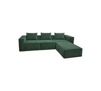 Canape dangle droit fixe Mendler Vertriebs lounge 4 places en tissu vert