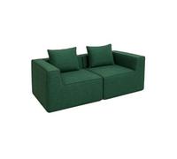 Canape dangle droit fixe Mendler Vertriebs moment 2 places en tissu vert