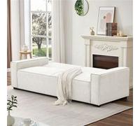 Canape dangle droit fixe menzzo ALLURE 3 places en lin creme