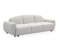 Canape dangle droit fixe menzzo oliver 3 places en tissu gris Gris