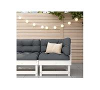 vidaXL Canapé d'angle avec coussins Blanc pin massif