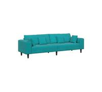 Canape dangle droit fixe vidaxl stable 4 places en velours bleu bleu