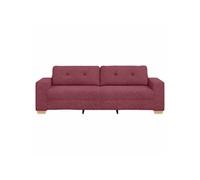 Canape dangle droit fixe venlo 3 places en tissu bordeau