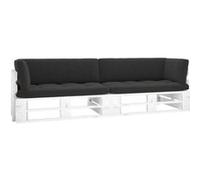 Canape dangle droit fixe vidaxl 2 places en tissu blanc multicolore G