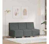 Canape dangle droit fixe vidaxl ALLURE 3 places en tissu gris gris
