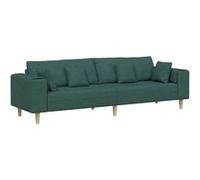 Canape dangle droit fixe vidaxl ALLURE 4 places en tissu vert vert