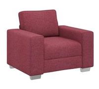 Canape dangle droit fixe vidaxl ALLURE 6 places en lin rouge