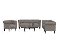 vidaXL Ensemble Canapés 3 pcs - Taupe