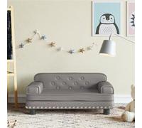 vidaXL Canapé pour enfants 3196303 - mini canapé-chaise gris 70x45x30 cm similicuir