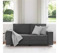vidaXL Canapé Deux Places Gris 180 cm Simili Cuir, Salon, canapé Moderne, Coussin élégant, Design Respirant, Simili Cuir, Fauteuil Ergonomique, assises Confortables