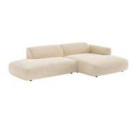 Canapé d'angle droit ouvert modulable en tissu beige POGNI de Maison Céphy