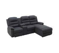 Vente-unique - Canapé d'angle Droit Relax en Tissu Anthracite Macedonia