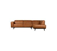 Canapé d'angle droite eco-cuir Cognac Statement