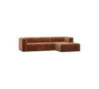 Canapé d'angle droite velours chenille terra Bean