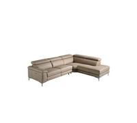 Canapé d'angle en cuir avec relax 6043C, 295 x 232 x 97 cm. -