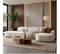Canapé d'angle en L 3 places côté droit - Sallmo - 358 cm - Chenille Crème