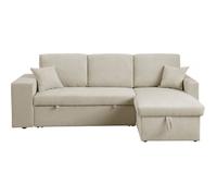 Habitat et Jardin – Canapé d'angle Axel – velours côtelé convertible/réversible – 3 places – Beige