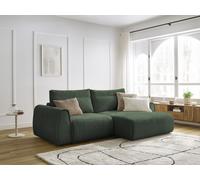 Canapé d'angle fixe compact ADEN vert angle droit BOBOCHIC 3 places Angle droit Vert
