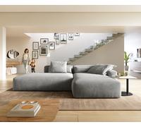 Canapé d'angle Freestyle Pure 310x200 cm Tissu texturé gris doux
